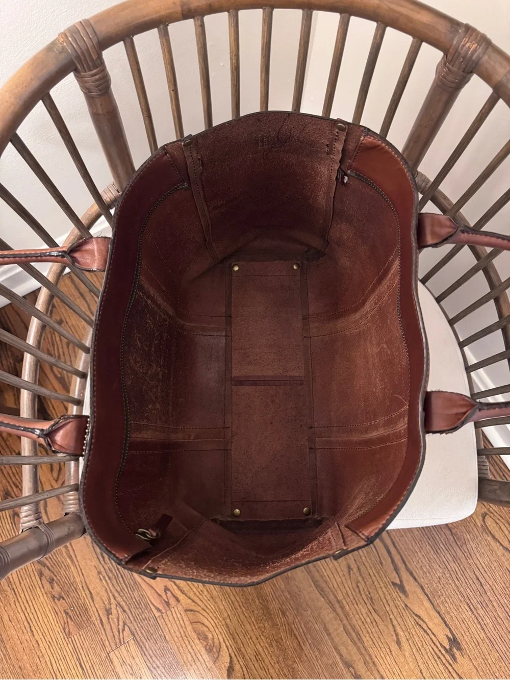 Coach Rustic Leather Tote Bag XL Mahogany Leather Vintage Y2K
